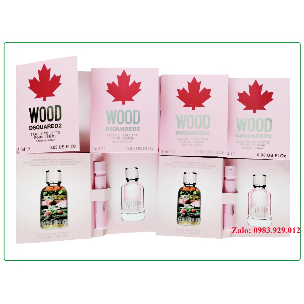 Mẫu thử Nước hoa Vial chính hãng Wood DSQuared2 các mùi