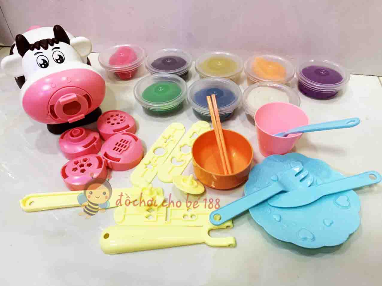 HỘP ĐẤT SÉT ĐẤT NẶN LÀM MÌ + MÁY LÀM MÌ CHÓ, HEO, BÒ