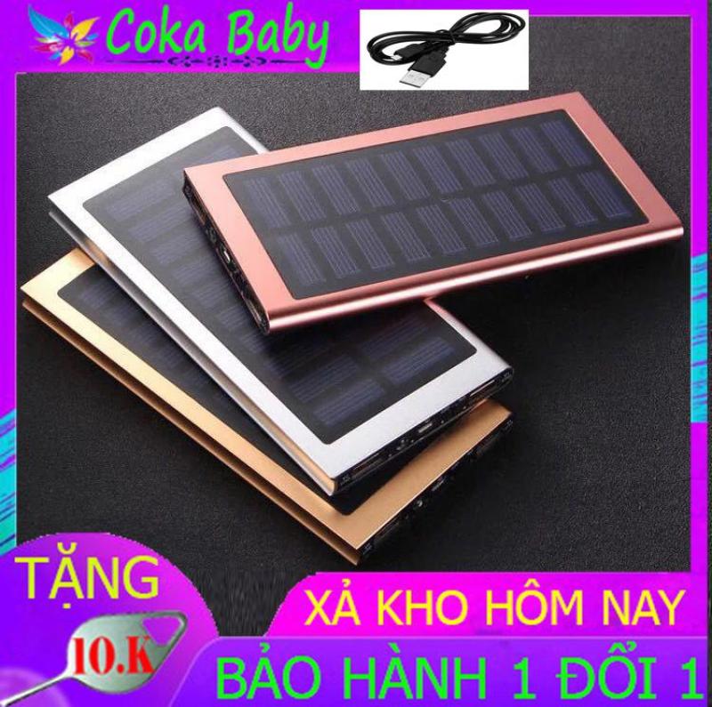 Giá Sạc dự phòng 20.000 Sạc nhanh-Siêu Mỏng-Nạp bằng điện và Năng lượng mặt trời-sạc dự phòng xiaomi-samsung