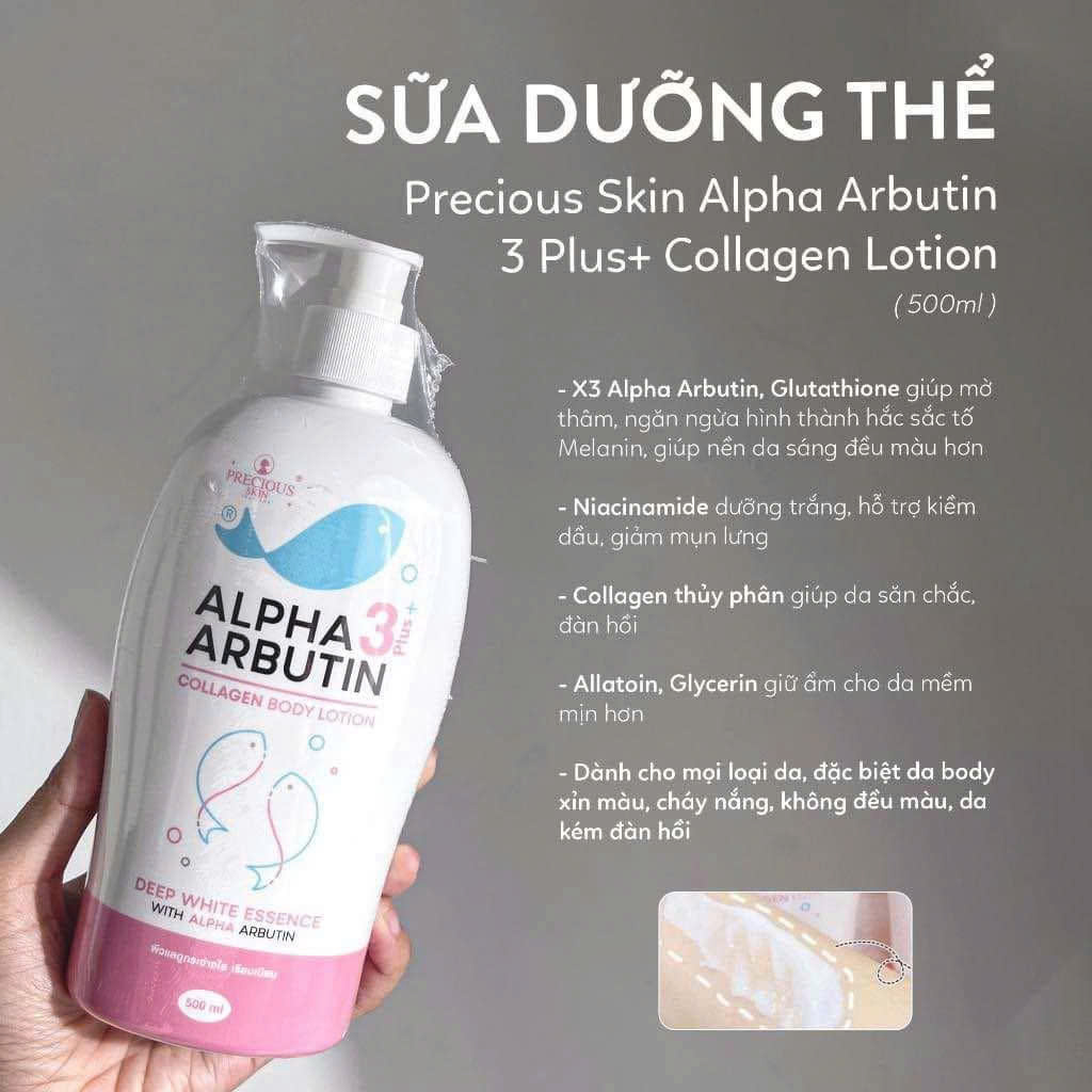 Sữa Dưỡng Thể Trắng Da Alpha Arbutin 500ml