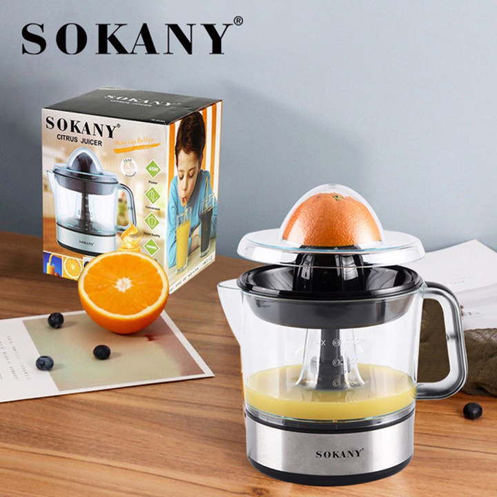 Máy vắt cam điện -máy vắt cam bằng điện mini, máy vắt cam tự động, máy ép cam sokany,máy vắt cam.máy ép trái cây 700ml-sokany chức năng vắt hai chiều tự động ,tốc độ vắt nhanh hàng cao cấp-dụng cụ vắt cam inox bằng tay