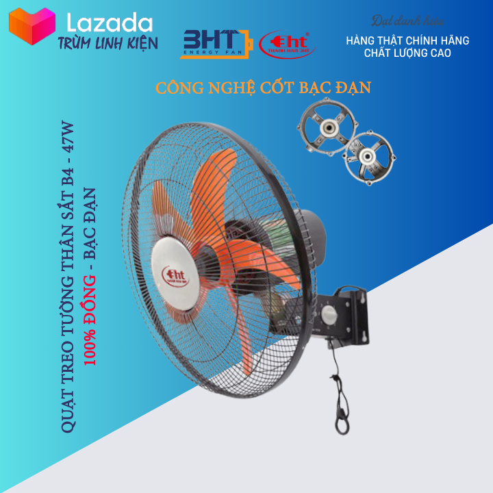 QUẠT TREO THÂN SẮT - ĐỘNG CƠ B4 - 47W / 220V
