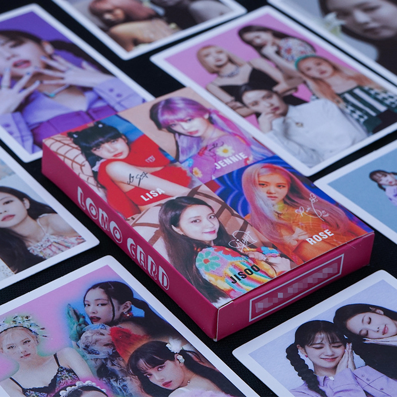 韩星周边女团粉墨 ROSE JENNIE RISOO LISA 照片卡写真珍藏LOMO卡