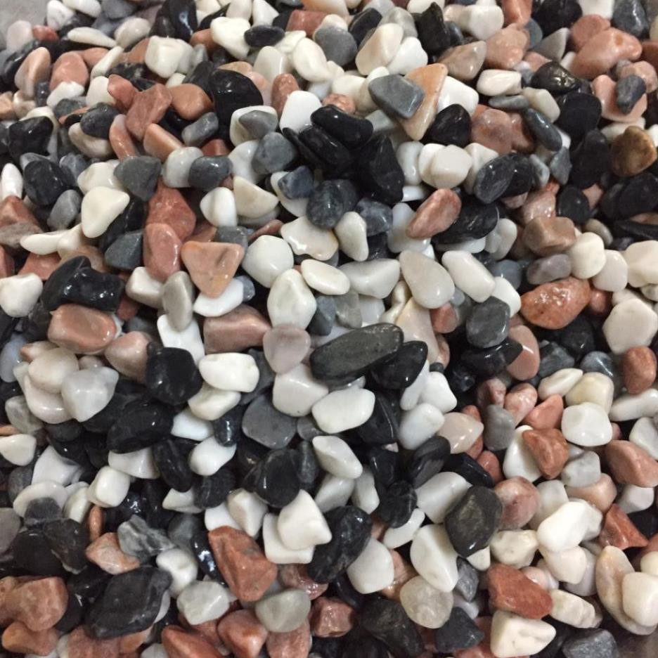 Sỏi Suối 3 Màu Làm Nền Hồ Cá Hoặc Trải Nền Hồ Thủy Sinh 1kg