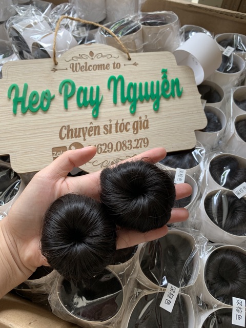 Tóc giả e bé ❤️FREESHIP❤️ Búi natra dành cho bé