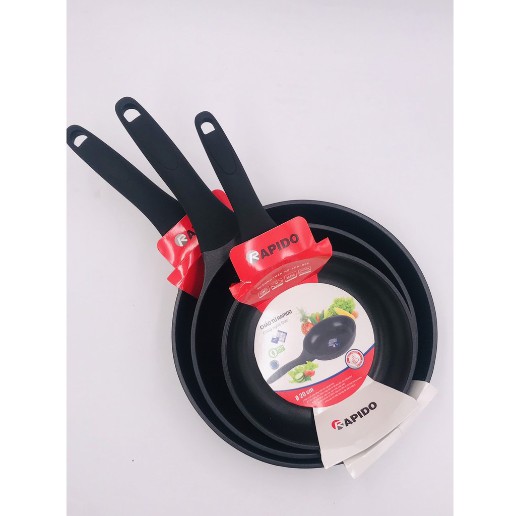 [HCM]Chảo Rapido 20-24-28cm Teflon - 3 lớp-chống dính-đáy phẳng  dùng cho tất cả loại bếp