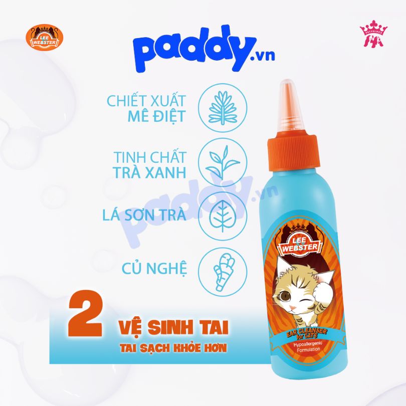 Dung Dịch Vệ Sinh Mèo Lee & Webster 130ml