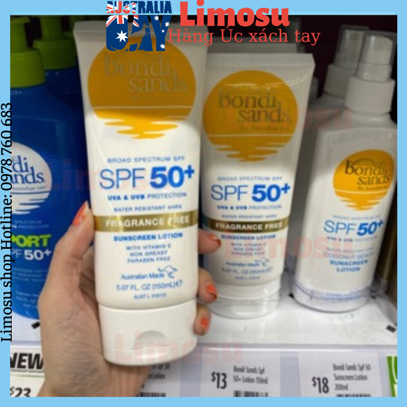 Kem chống nắng Bondi Sands SPF 50+ Úc (có bill, đi air)