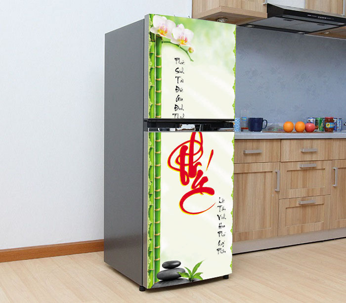 [HCM]Decal dán tủ lạnh - Mẫu Chữ Phúc - Chất liệu cao cấp