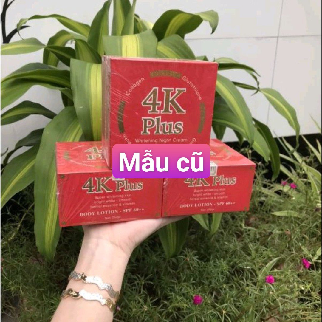 [Ảnh thật] KEM BODY 4K PLUS ĐỎ THÁI LAN CÓ HẠT TINH THỂ