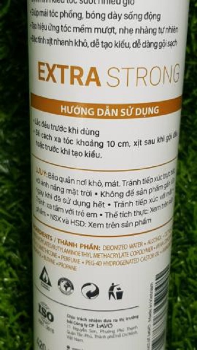 [HCM]Gôm tạo kiểu tóc Lavox Nano Complex 420ml