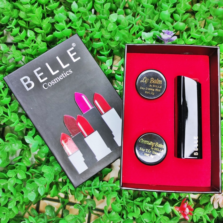 Set 3 Món Son Belle Siêu Lì, Mềm, Mịn, Bám Môi – HV777