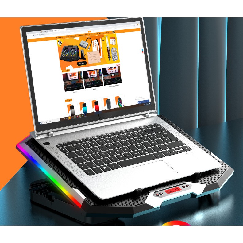MÁ MỚI Đế tản nhiệt laptop Led RGB BAMBA B8