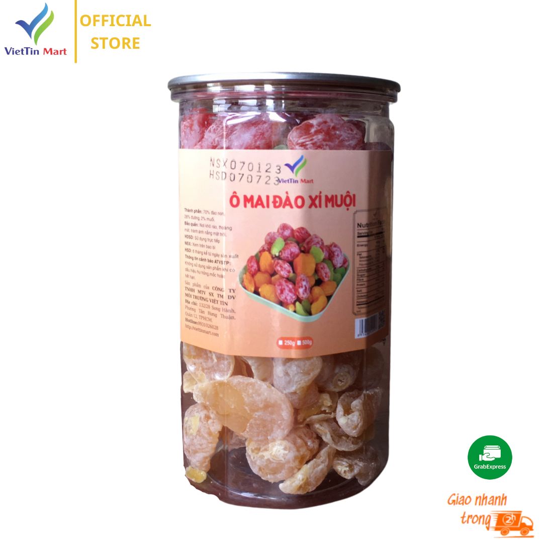 500gr xí muội hồng đào mix 3 vị chua ngọt - viettin mart
