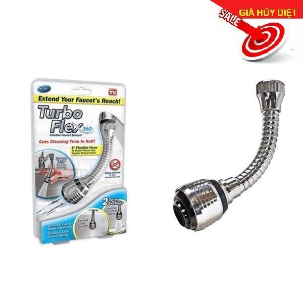 [FreeshipMAX] vòi tăng áp lực nước, voi tăng áp, vòi nước thông minh, vòi rửa bát - Đầu vòi sen tăng áp cho bồn rửa TURBO FLEX 360 độ cao cấp, sản phẩm thiết yếu cho mọi gia đình