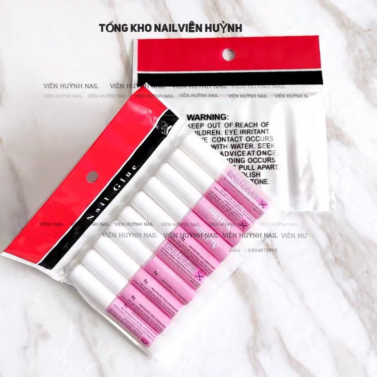 Keo mini dán móng , gắn nailbox. đính đá , túi gồm 10 tuýp