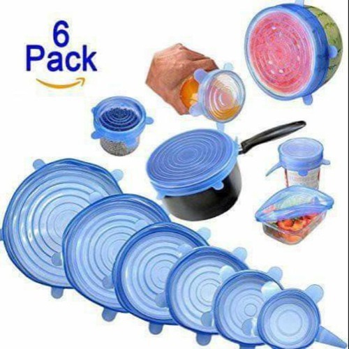[HCM]Nắp đậy thức ăn silicon (BỘ 6 MIẾNG NHIỀU SIZE)