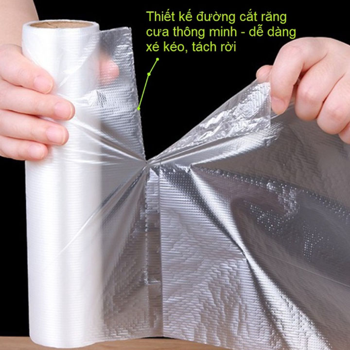Cuộn 120 túi đựng thực phẩm an toàn tiên lợi , túi đựng thực phẩm phân hủy sinh học, túi bọc thực phẩm, túi đựng thực phẩm an toàn cho sức khoẻ