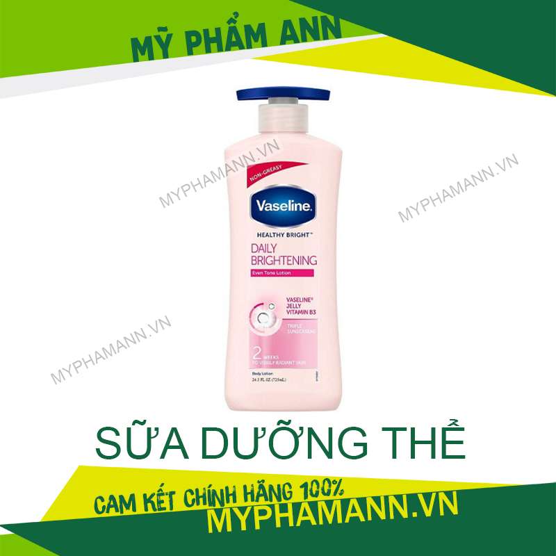 Sữa Dưỡng Thể Vaseline Chính Hãng Healthy White Daily Brightening 725ml