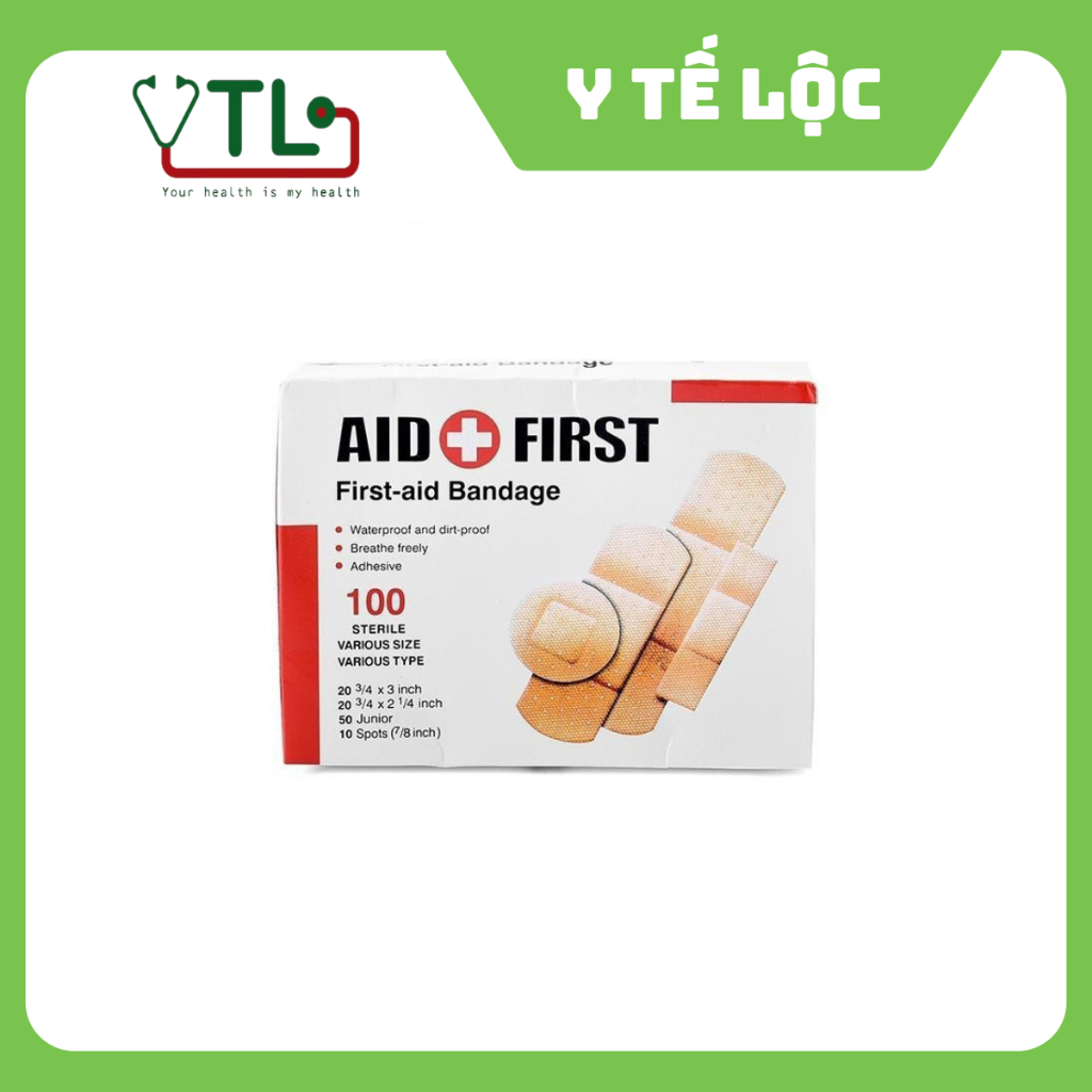 Hộp 100 Băng Gâu Cá Nhân Nhiều Kích Cỡ