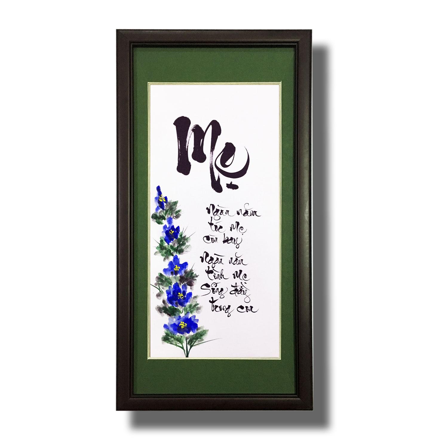 Tranh treo tường - Thư pháp chữ Mẹ 03 - Tranh Mỹ Thuật Minh Hiền