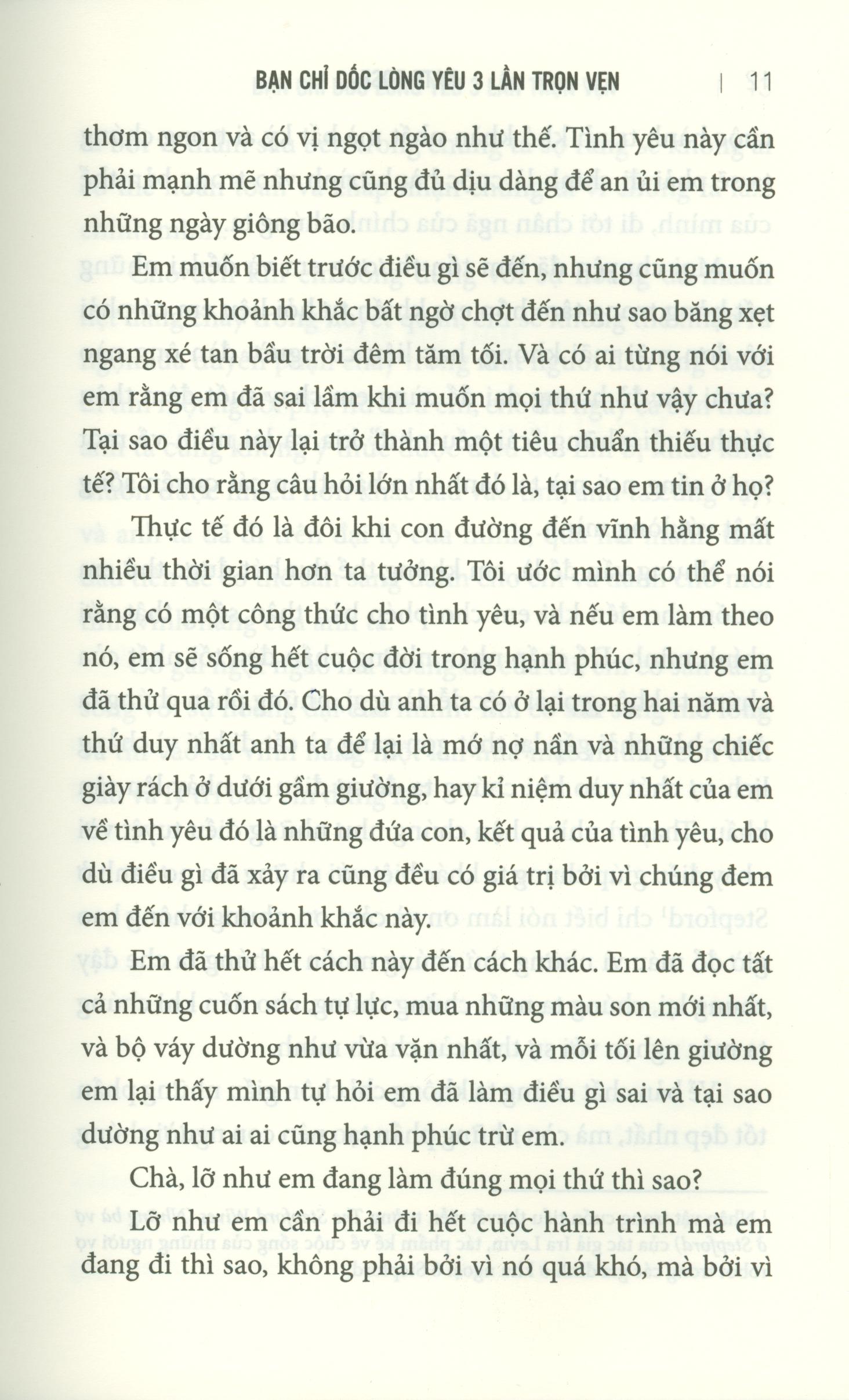 Bạn Chỉ Dốc Lòng Yêu Ba Lần Trọn Vẹn