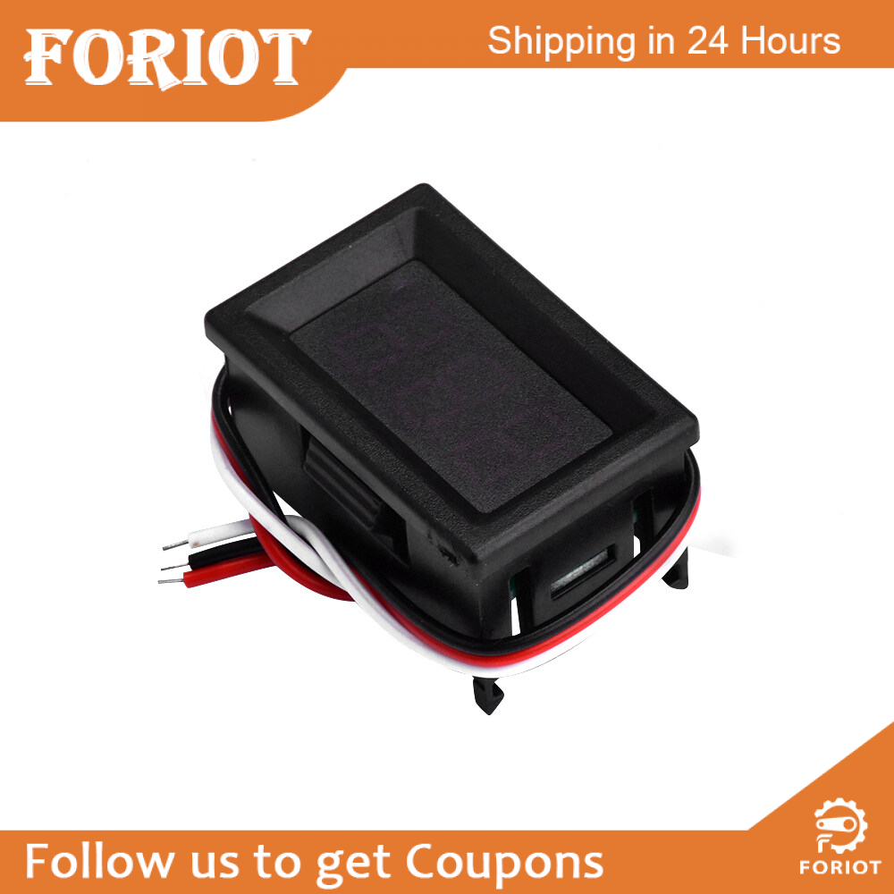 Foriot Vôn Kế Kỹ Thuật Số 0.36 Inch DC 3-30V Thiết Bị Kiểm Tra Điện Áp Đồng Hồ Đo Điện Áp 3 Dây Màn Hình LED Cho Xe Hơi Gắn Bảng Điều Khiển Động Cơ