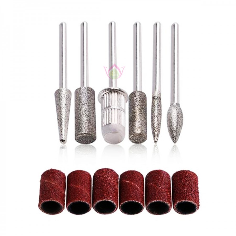 COMBO HỘP 6 ĐẦU MÀI MÓNG INOX LOẠI TỐT