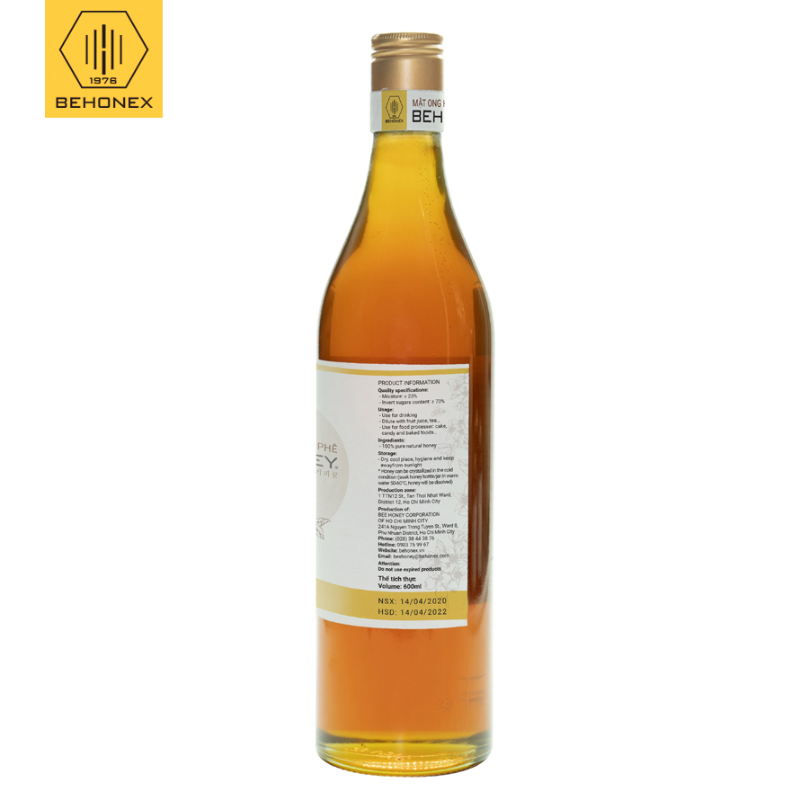 [MẬT ONG NGUYÊN CHẤT] MẬT HOA CÀ PHÊ BEAR 600ML