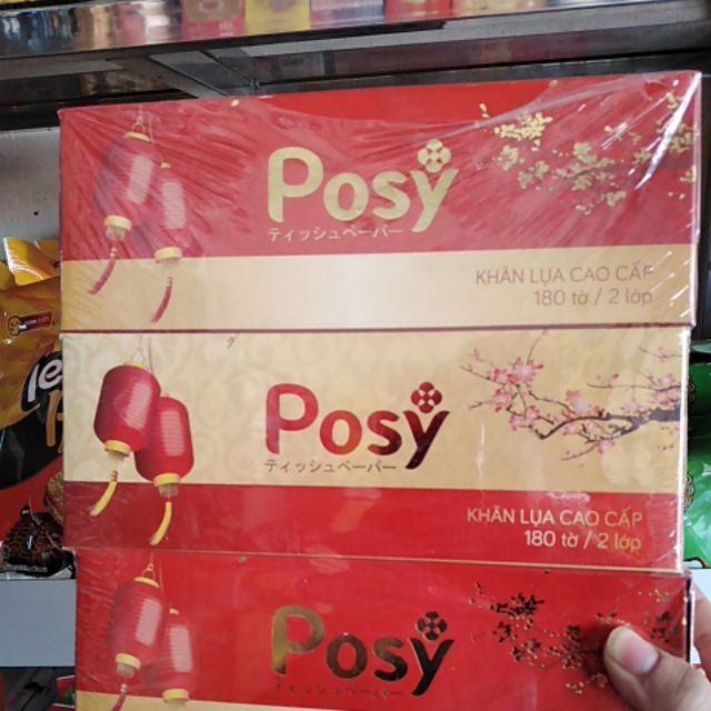 Giấy ăn lụa Posy hộp 180 tờ x 2 lớp