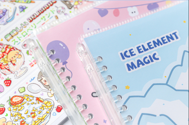 Sổ còng lưu trữ sticker chiết washi sổ A5 60 trang