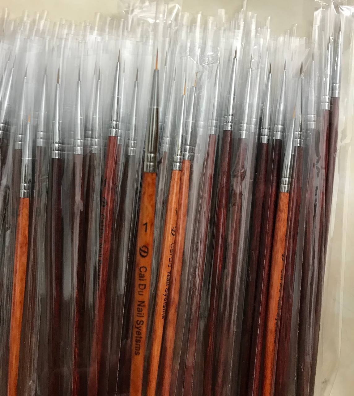 Cọ vẽ nét cán gỗ ( đủ 3 số 1-2-3 ), Cọ vẽ móng nail trang trí chuyên dụng