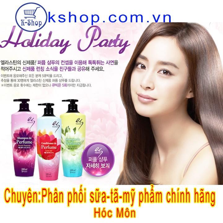 Dầu gội Elastine Pure Breeze-bóng mượt tóc 600ml