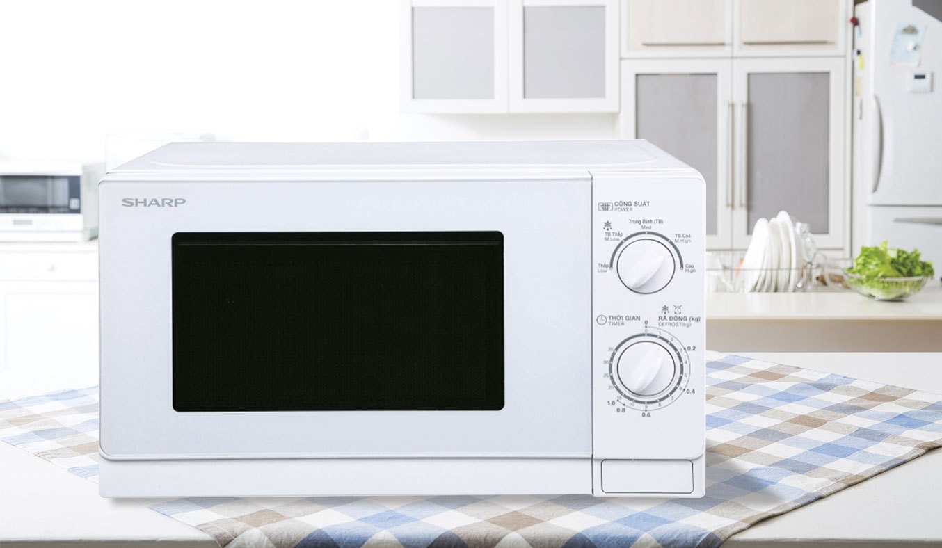 Lò vi sóng cơ Sharp R-201VN-W 20L (Giá áp dụng giao tại HN, HCM& các tỉnh liên hệ shop)