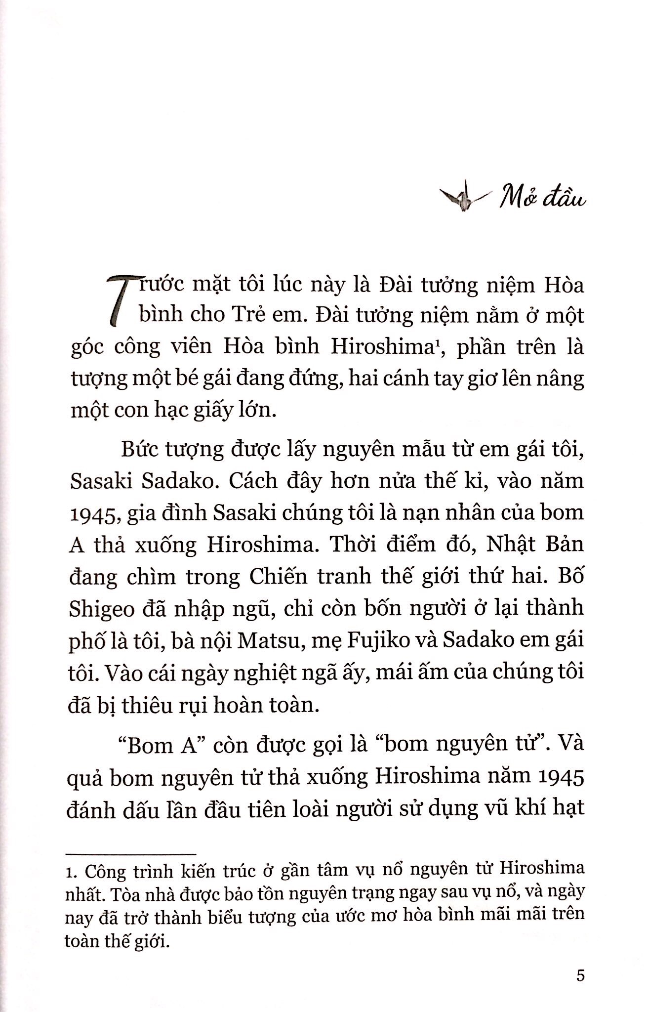 Fahasa - Ngàn Hạc Giấy Của Sadako (Bìa Cứng)