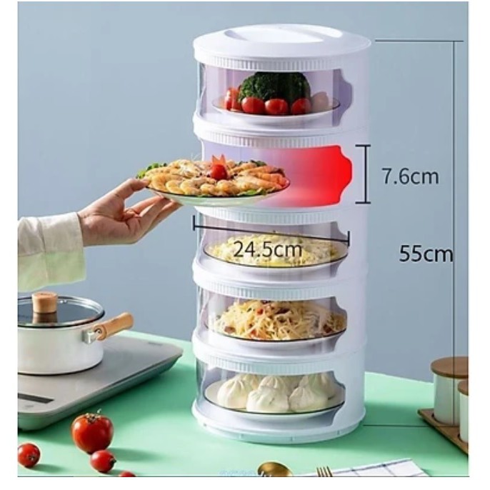 Lồng bàn bảo quản thức ăn loại 5 tầng