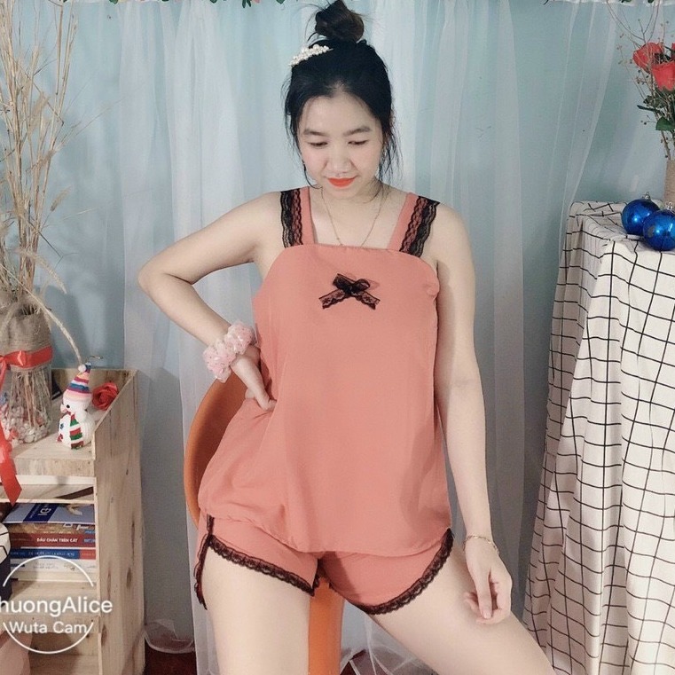 ĐỒ KATE LỤA NGẮN - ĐỒ BỘ NỮ ĐẸP - MẶC MÁT THOÁNG MÁT DƯỚI 53kg