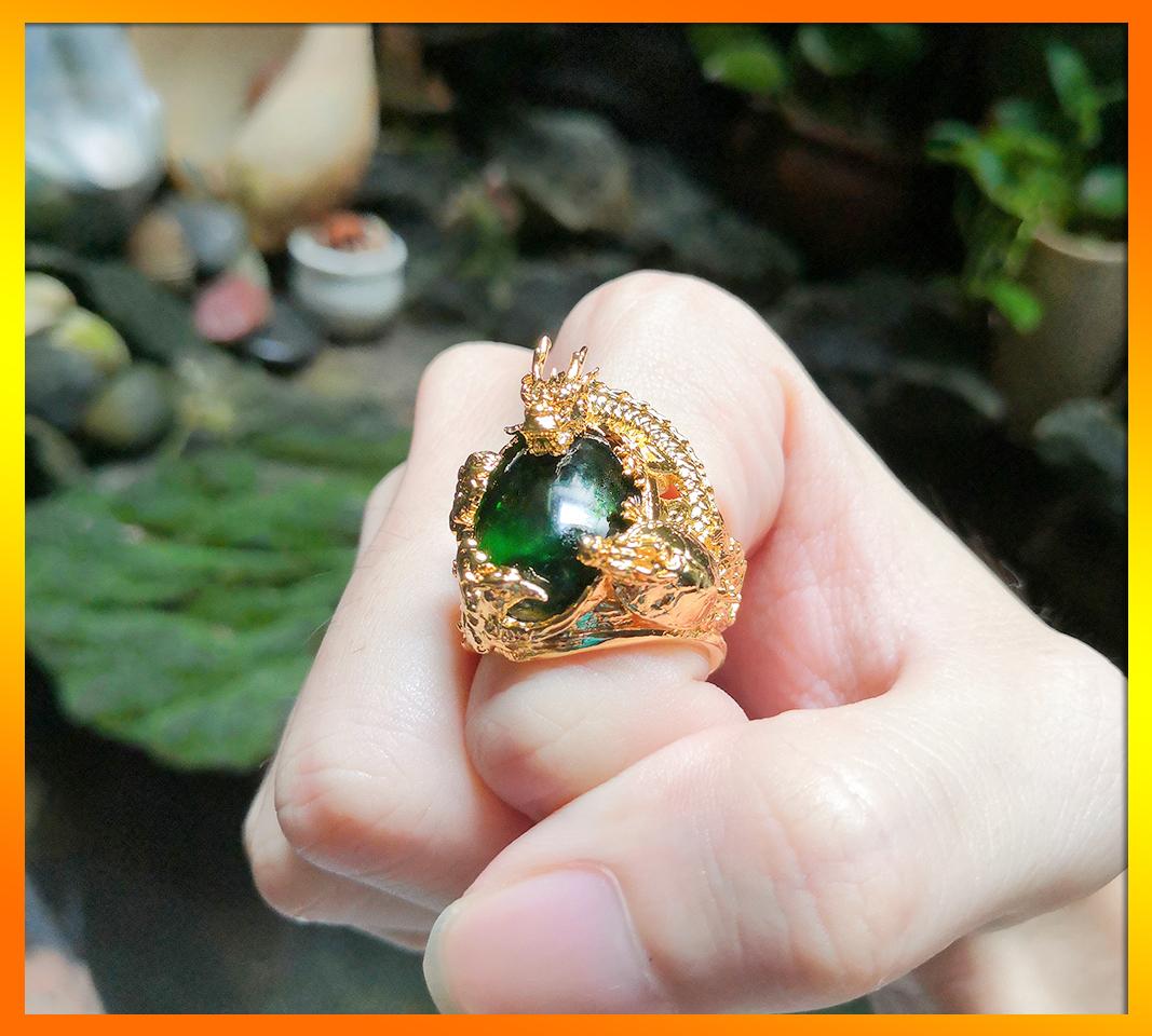 Nhẫn Ngọc Rồng Vàng - Ngọc Bích