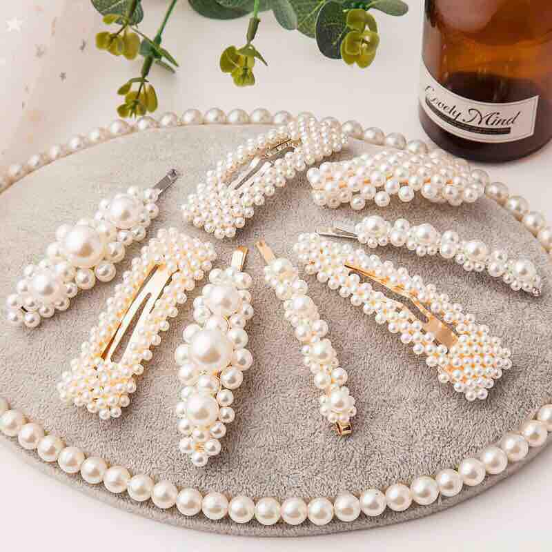 [HCM]Set 4 kẹp tóc ngọc trai mẫu mới