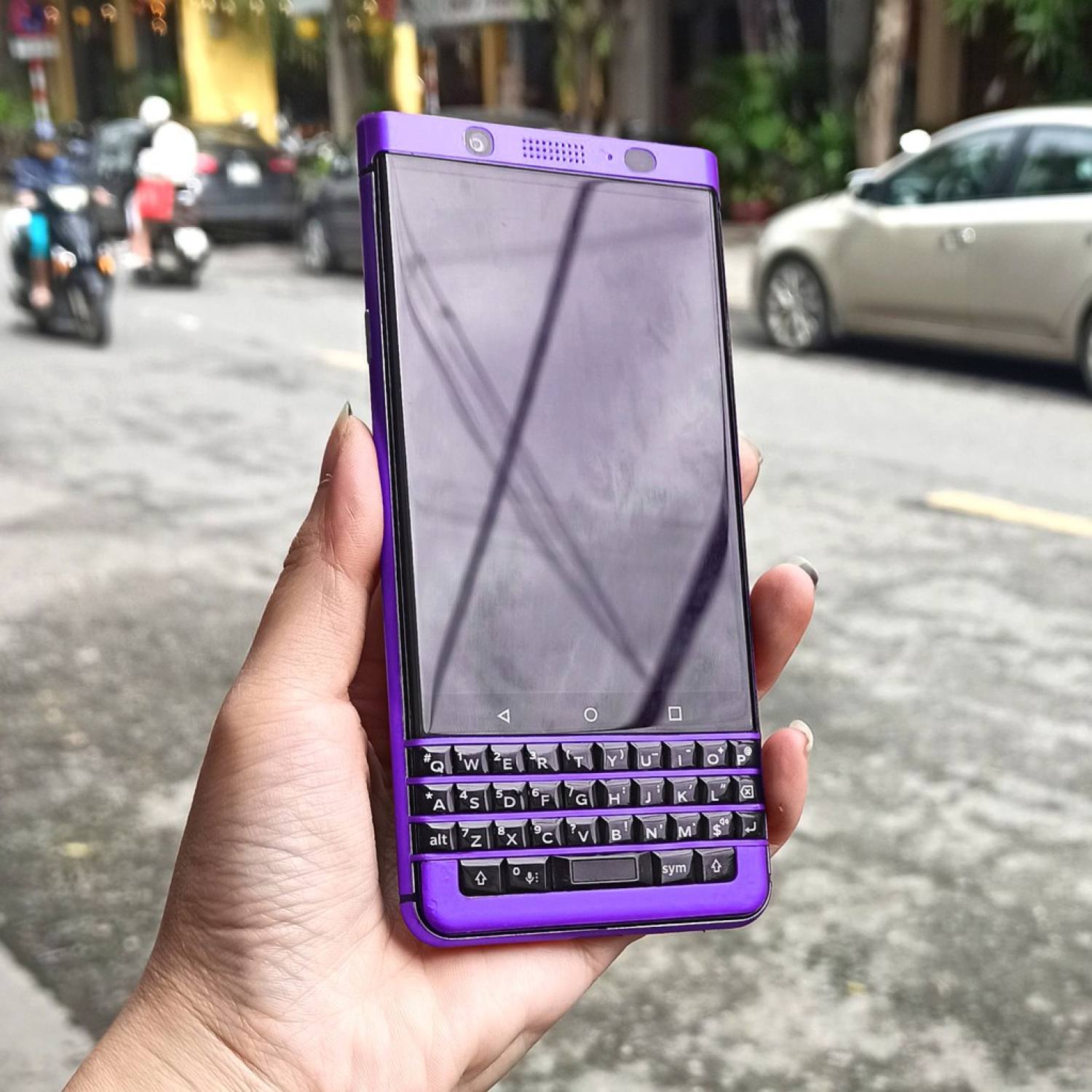 skin dán full lưng và viền blackberry keyone