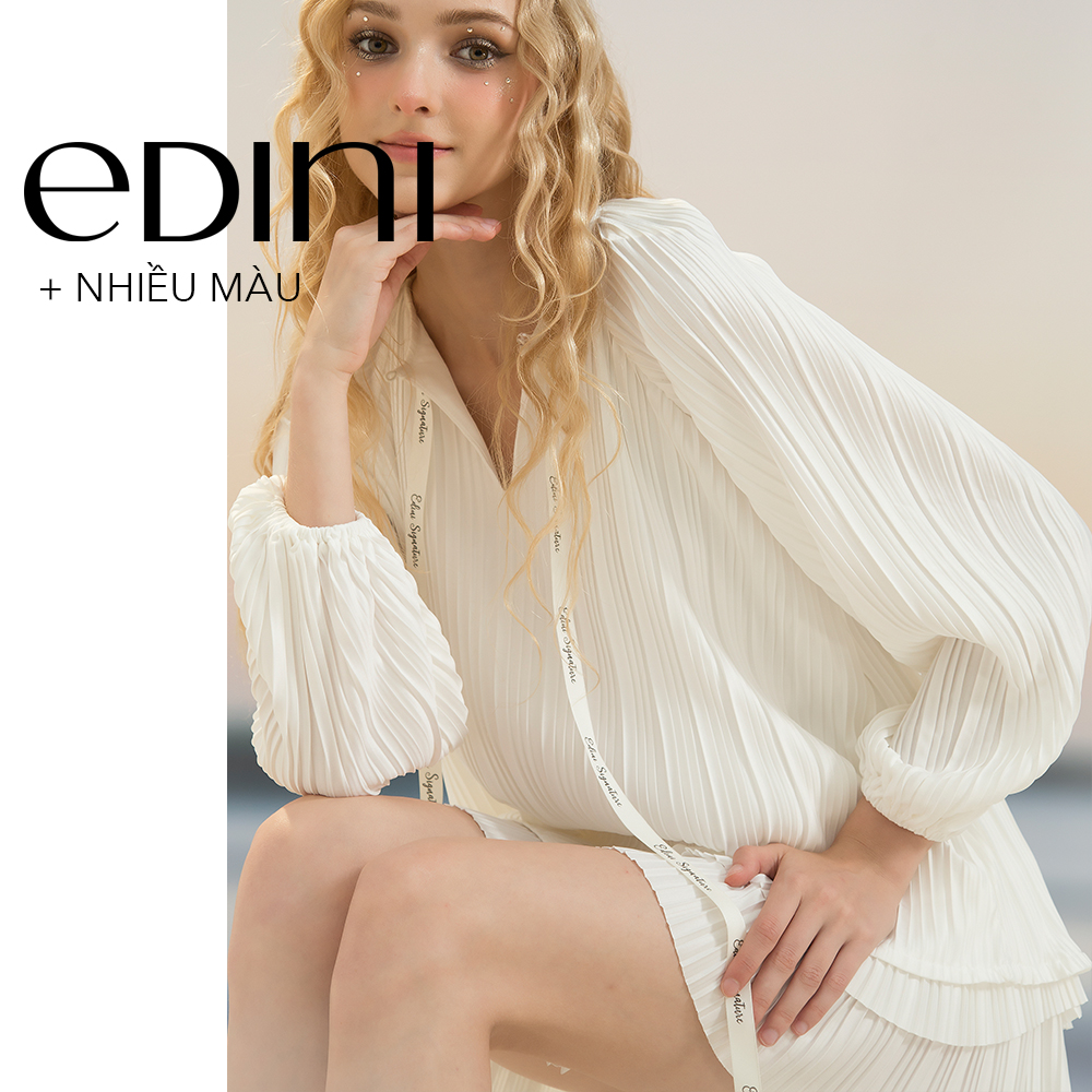 Áo Tay Dài Vải Dập Ly - EDINI - A1449