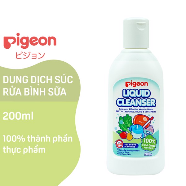 Nước rửa bình sữa Pigeon 200ml, 400ml, 450ml, 700ml [hàng chính hãng]