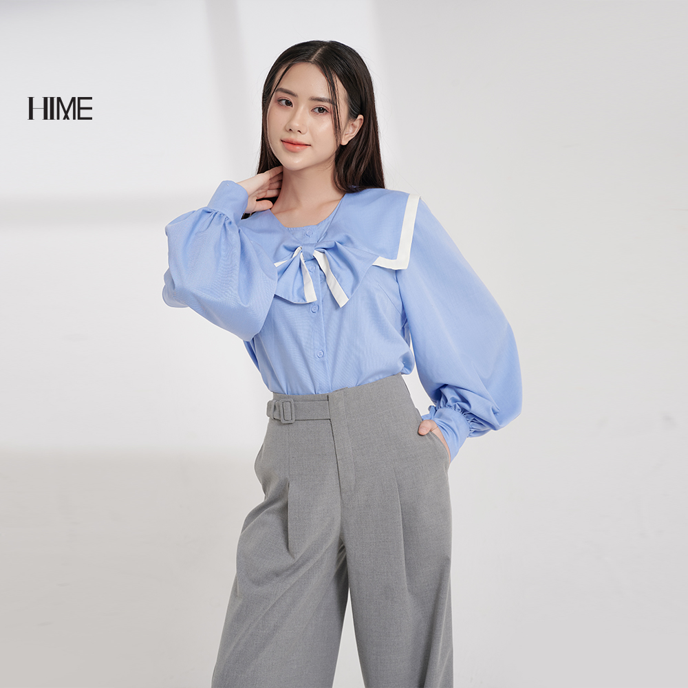 Áo sơ mi cổ nơ thiết kế HIME H182