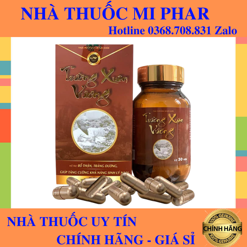 Trường Xuân Vương Chính Hãng - Hỗ trợ tăng cường sinh lý nam hộp 30 viên