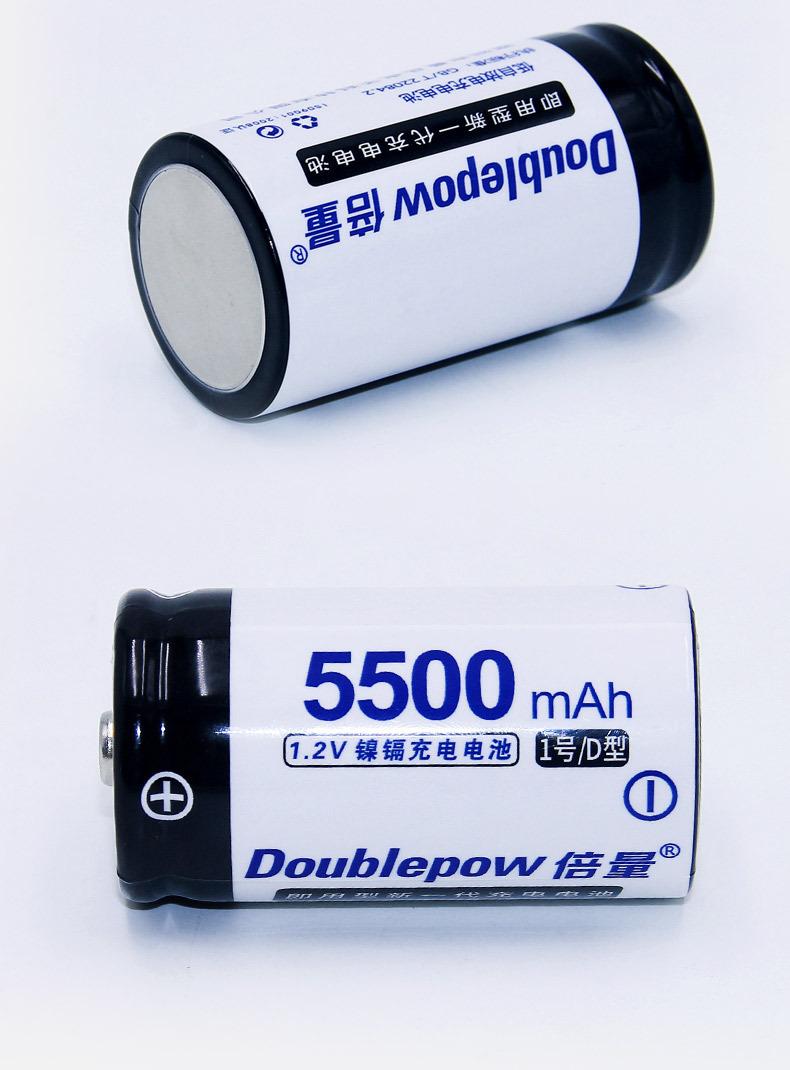 Bộ 02 pin sạc cỡ đại Doublepow D 5500mah