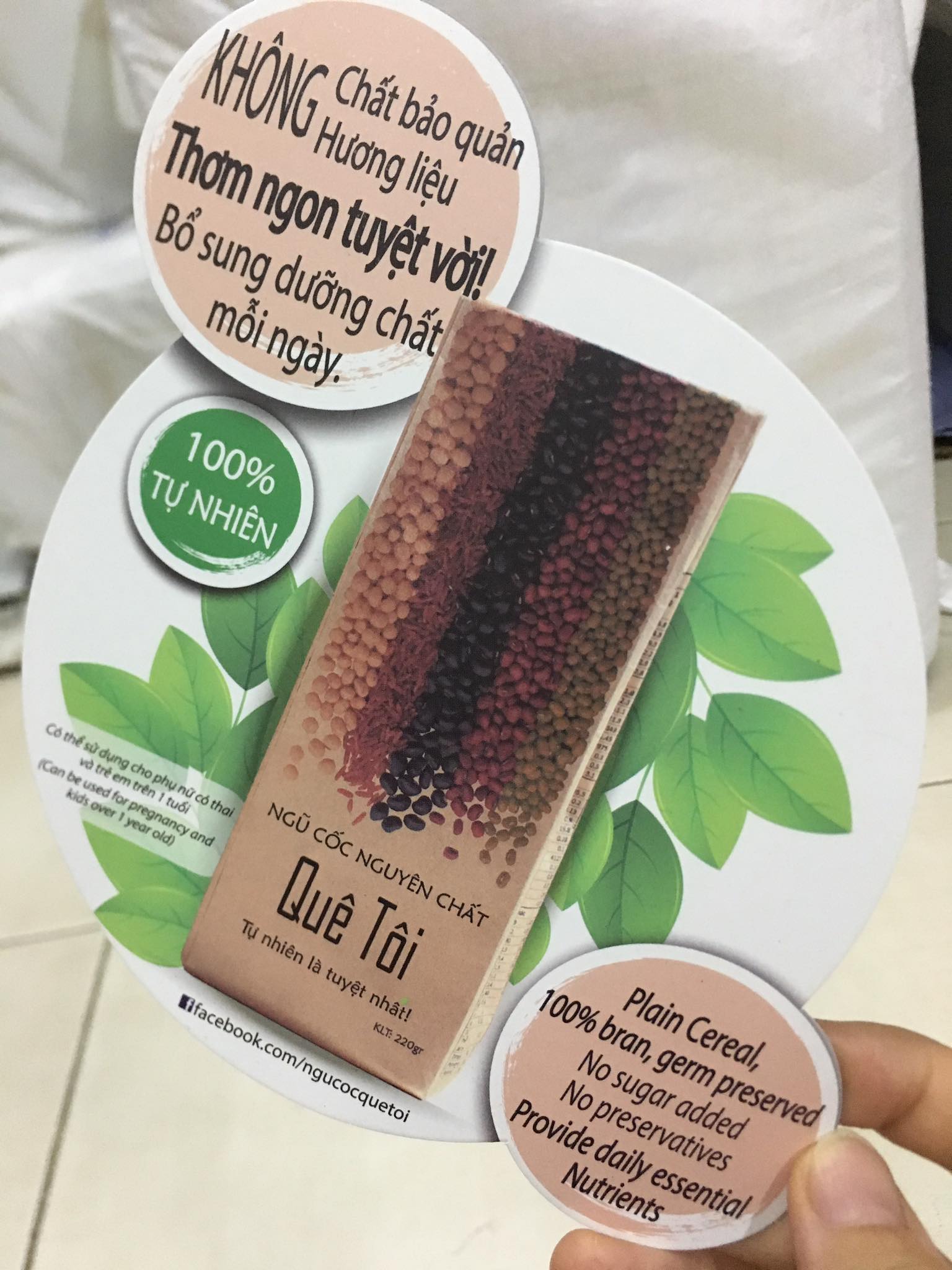 Bột ngũ cốc nguyên chất Quê tôi 440gr