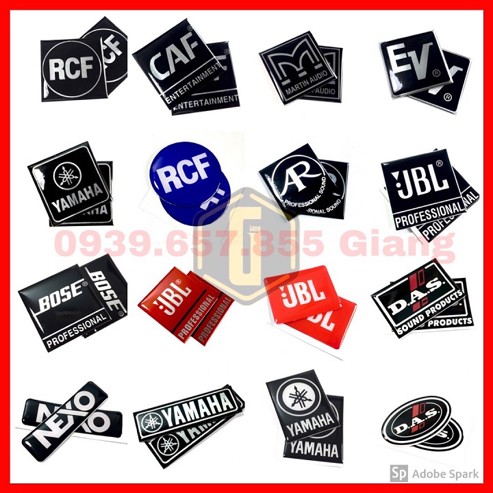 Cặp 2 Tem EV (Electro Voice) 5cm x 5cm