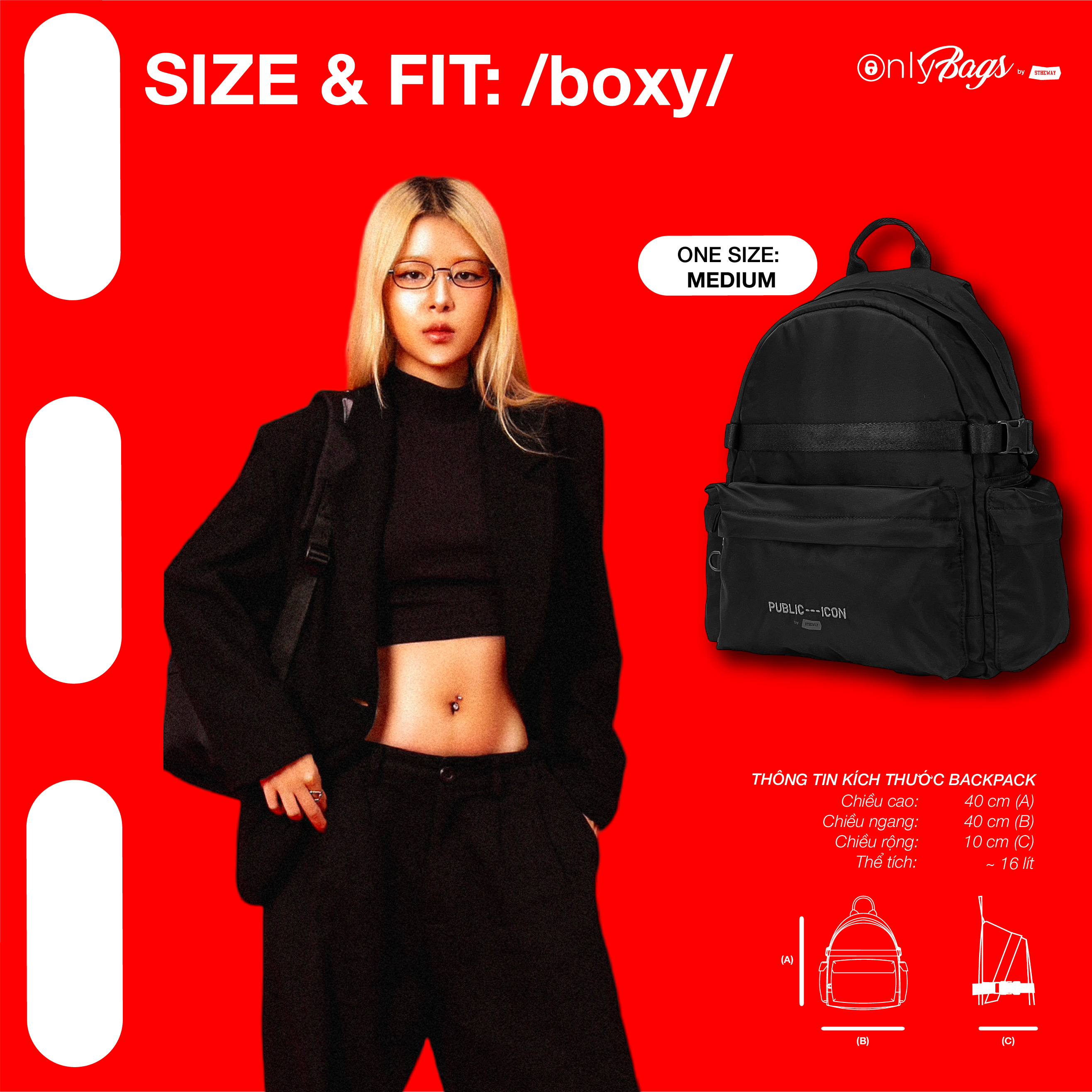 BALO 5THEWAY /mono colo/ BOXY ROCKET BACKPACK