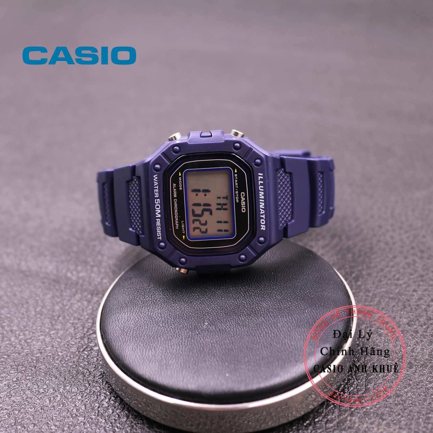 Casio W-218H-2Avdf Men's Electronic Watch with Plastic Strap