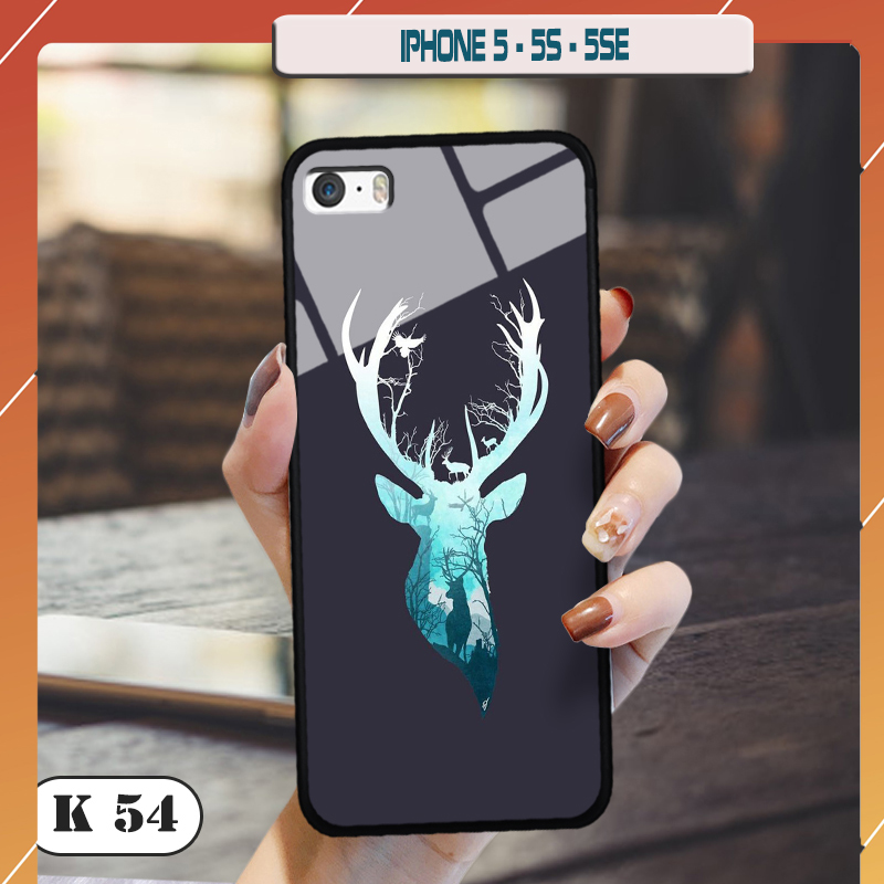 Ốp lưng kính 3D điện thoại IPHONE 5S
